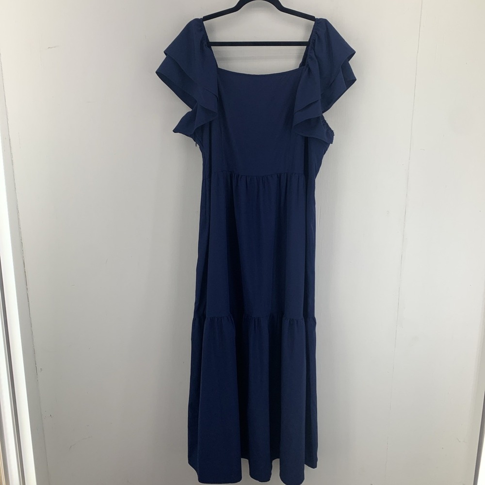 SHEIN Curve Women 2XL Tiered Maxi Dress Boho Peasant Milkmaid Cottage Peasant